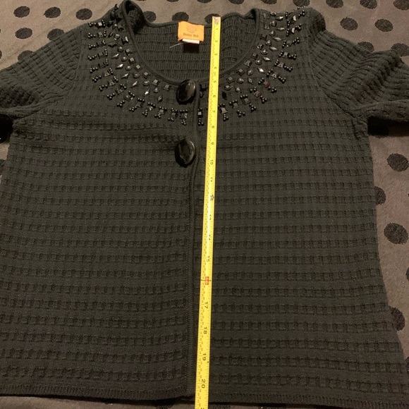 Ruby Rd. Embellished Black Cardigan Size Medium - Picture 9 of 9